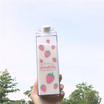 Creative Cute Plastic Clear Milk Bottle