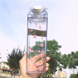 Creative Cute Plastic Clear Milk Bottle