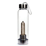 Natural Quartz Gemstone Glass Water Bottle