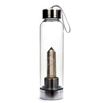 Natural Quartz Gemstone Glass Water Bottle