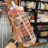 2 Liter Water Bottle with Straw